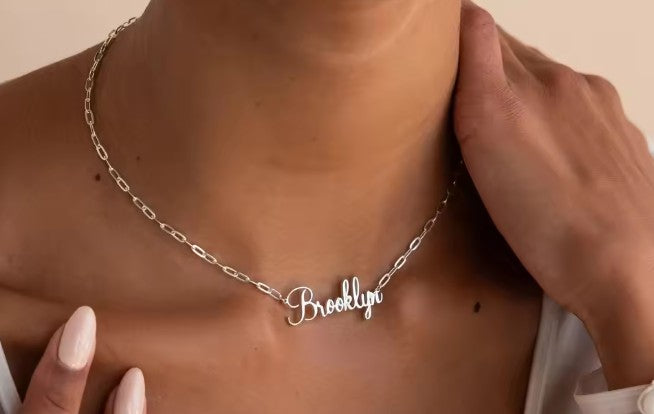 Custom Name Necklace, 925 Sterling Silver Gold Vermeil , Birthday Gift for Her, Mother's Day Gift