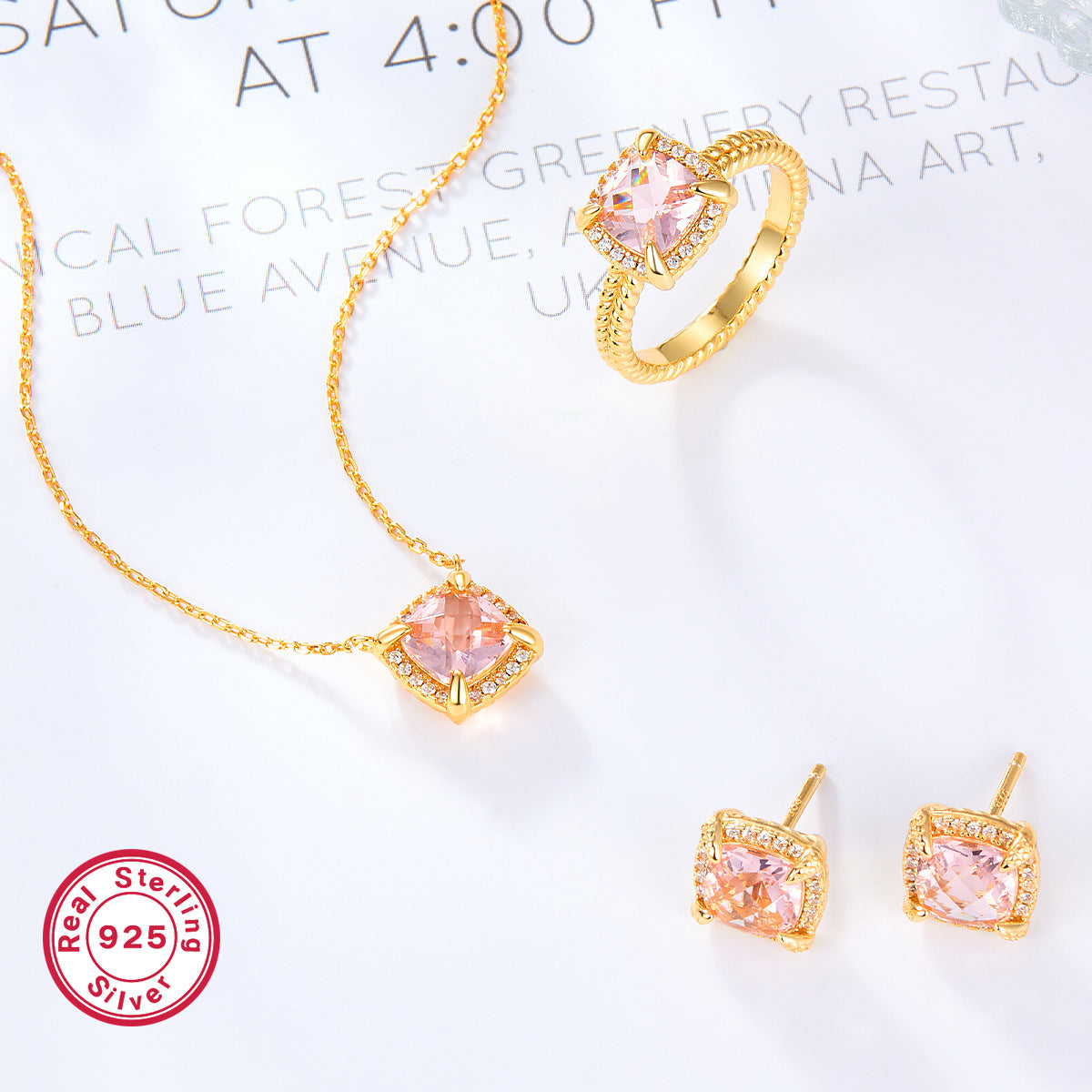 Enchanted 925 silver gold-plated Earrings