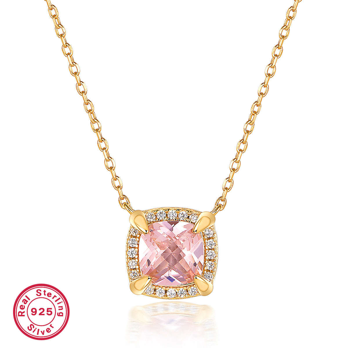 Enchanted 925 silver gold-plated necklace