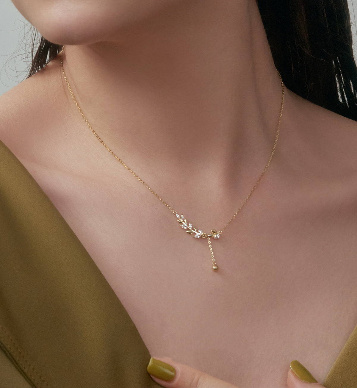 Delicate Vine S925 silver 18k Gold-plated Necklace