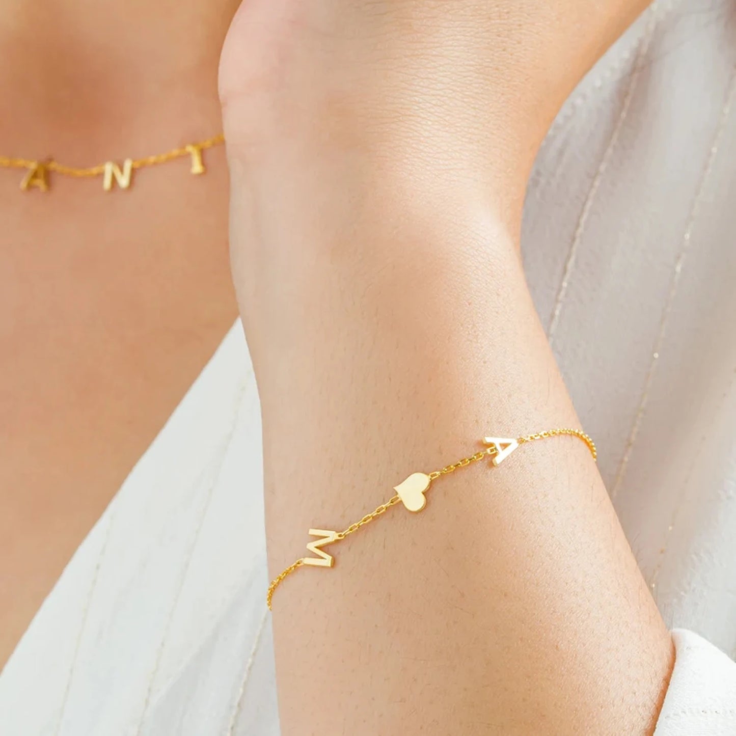 Personalized Initial Letter Bracelet – 925 Sterling Silver or Gold Vermeil – Custom Couple Bracelet, Minimalist Jewelry, Mother’s Day or Christmas Gift