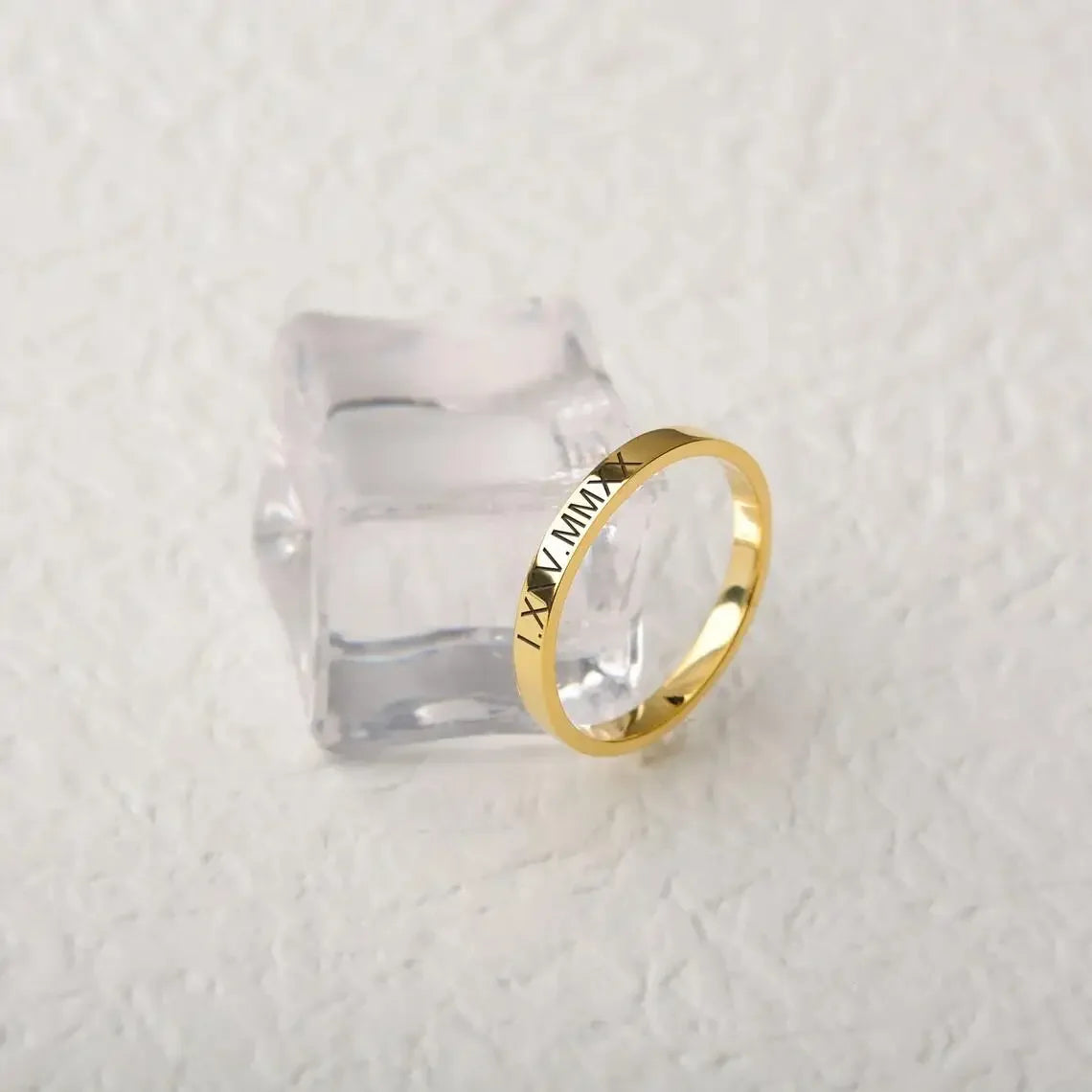 Personalized Stacking Name Ring – Custom Engraved Skinny Band – 925 Sterling Silver Gold Vermeil – Coordinates Ring, Gift for Mom, Best Friend, Christmas