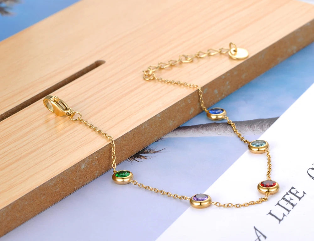 Family Birthstone Bracelet – Custom Multi Birthstone Jewelry – 925 Sterling Silver or Gold Vermeil – Personalized Mother’s Day Gift, Birthday Gift
