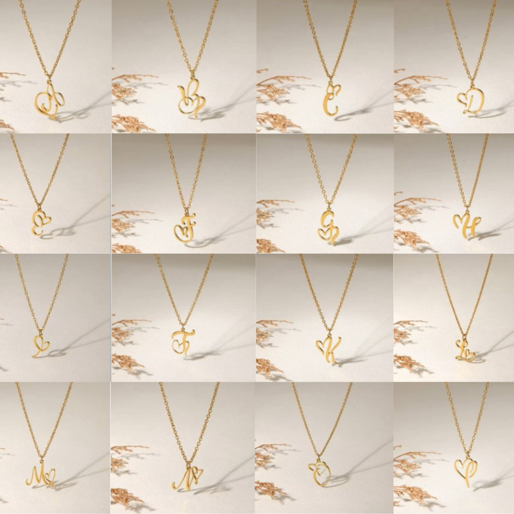 Initial Heart Necklace • Custom Letter Necklace 925s Silver Gold Vermeil • Tiny Initial Heart Charm • Personalized Gifts for Her