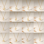 Initial Heart Necklace • Custom Letter Necklace 925s Silver Gold Vermeil • Tiny Initial Heart Charm • Personalized Gifts for Her