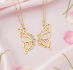 Personalized Butterfly Name Necklace, Dainty 925s Silver Gold Vermeil Butterfly Necklace, Butterfly Wing Necklace, BFF Necklace , Gift for Mom, Birthday Gift,