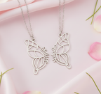 Personalized Butterfly Name Necklace, Dainty 925s Silver Gold Vermeil Butterfly Necklace, Butterfly Wing Necklace, BFF Necklace , Gift for Mom, Birthday Gift,