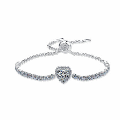 Forever Yours 1-carat , 2-carat Moissanite , Certified GRA , S925 sterling silver Bracelet