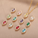 Personalized Birthstone Charms 925s Silver Gold Vermeil - One of a kind gift - Design your Family Birthstone Necklace, Gift for Mom, Birthday Gift