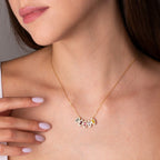 Personalized Birthstone Charms 925s Silver Gold Vermeil - One of a kind gift - Design your Family Birthstone Necklace, Gift for Mom, Birthday Gift