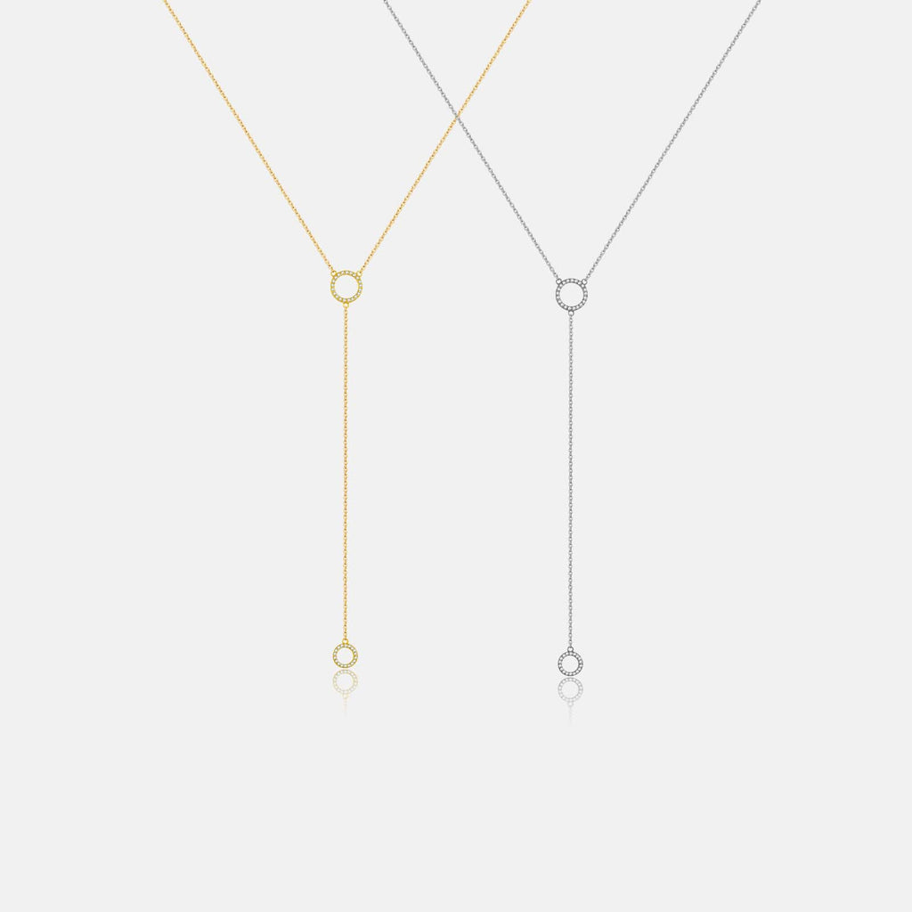 Luna 925 sterling silver 18k gold-plated Long necklace