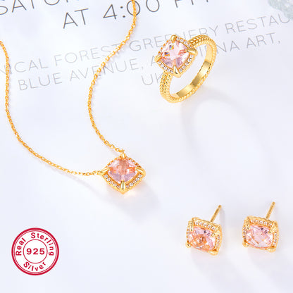 Enchanted 925 silver gold-plated necklace