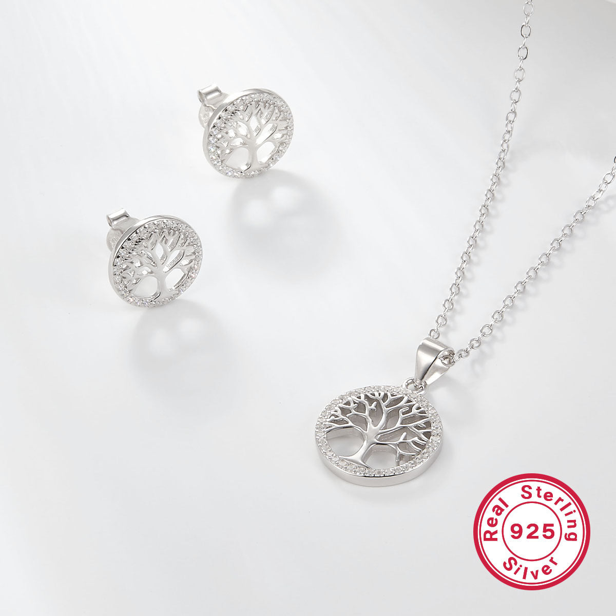 Tree of Life Elegance 925 sterling silver gold-plated Jewelry