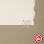 Modern Mix S925 sterling silver hoop earrings