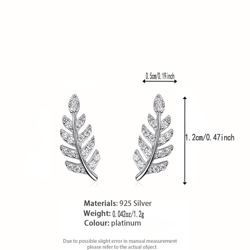 Lullaby S925 sterling silver inlaid with zircon Earrings