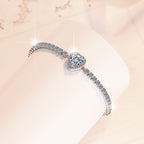 Forever Yours 1-carat , 2-carat Moissanite , Certified GRA , S925 sterling silver Bracelet