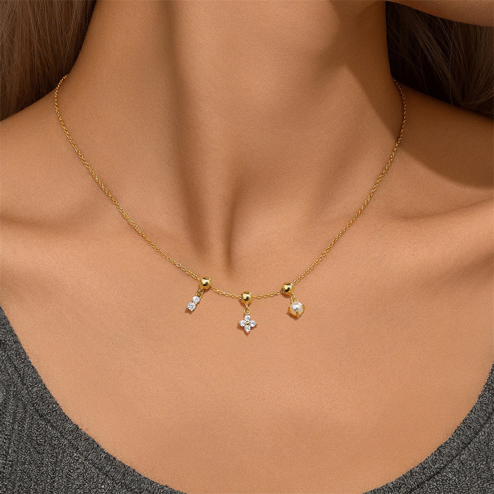 Signature Triple Charm Necklace | Gold Vermeil on 925 Sterling Silver: A Curated Collection of 6 Bespoke Editions