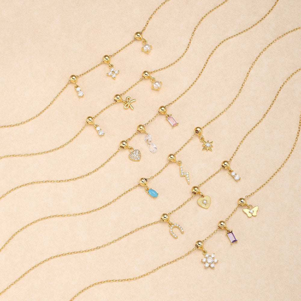 Signature Triple Charm Necklace | Gold Vermeil on 925 Sterling Silver: A Curated Collection of 6 Bespoke Editions