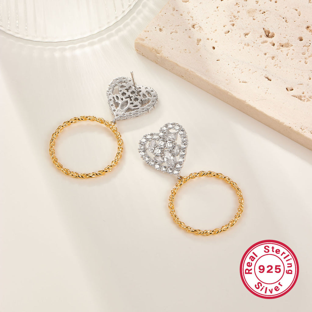 Affinities 925 sterling silver gold-plated earrings