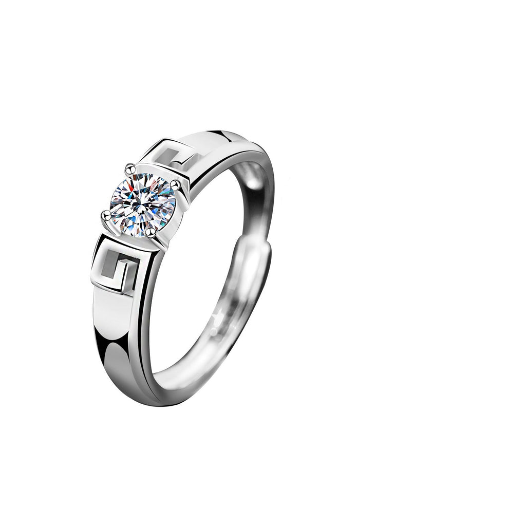 Eternal Love Moissanite , Certified GRA , 925 Sterling Silver Couple Ring