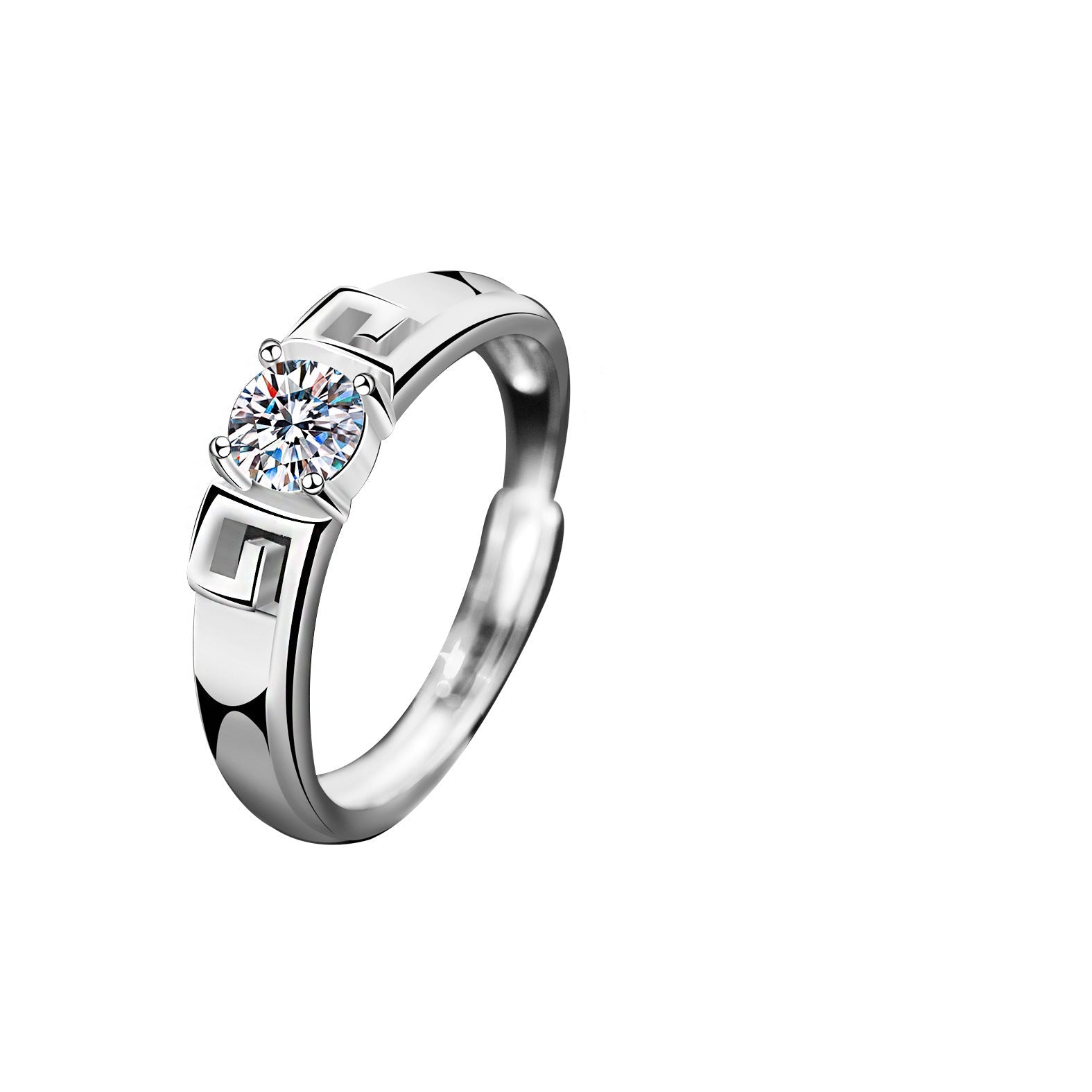 Eternal Love Moissanite , Certified GRA , 925 Sterling Silver Couple Ring