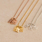 Personalized Rectangle Add-On Pendant Necklace, Sterling Silver, 18k Gold Vermeil , Custom Tag, Geometric Necklace