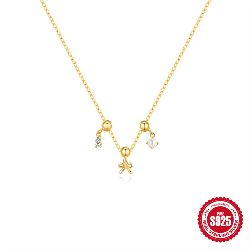 Signature Triple Charm Necklace | Gold Vermeil on 925 Sterling Silver: A Curated Collection of 6 Bespoke Editions