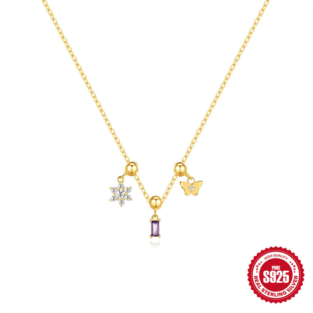 Signature Triple Charm Necklace | Gold Vermeil on 925 Sterling Silver: A Curated Collection of 6 Bespoke Editions
