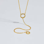 Luna 925 sterling silver 18k gold-plated Long necklace