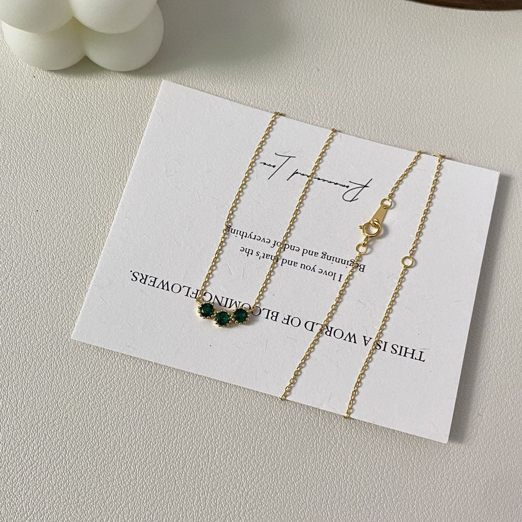 Trillium Grace S925 sterling silver 18k gold-plated necklace