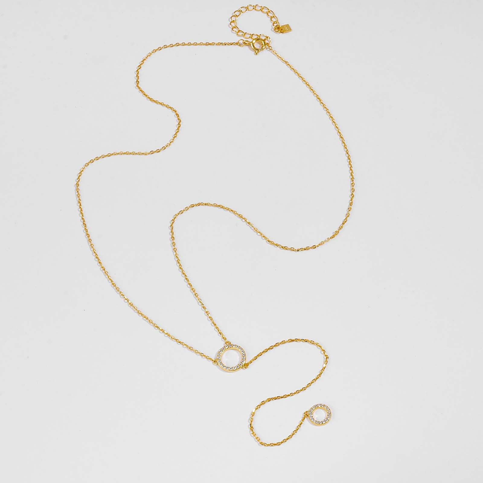 Luna 925 sterling silver 18k gold-plated Long necklace