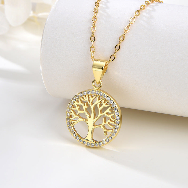 Tree of Life Elegance 925 sterling silver gold-plated Jewelry
