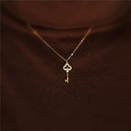 Key to Dreams S925 sterling silver 14k gold-plated necklace