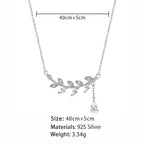 Lullaby S925 sterling silver inlaid with zircon necklace