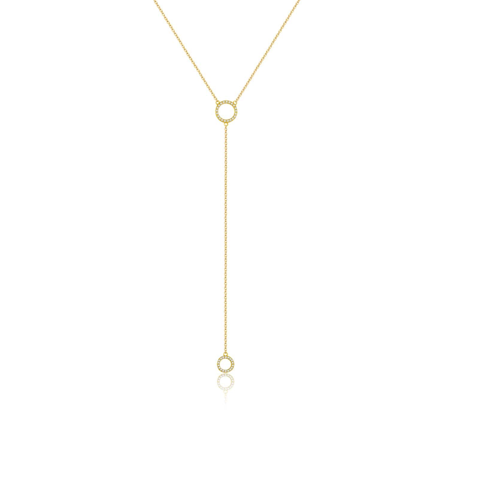 Luna 925 sterling silver 18k gold-plated Long necklace
