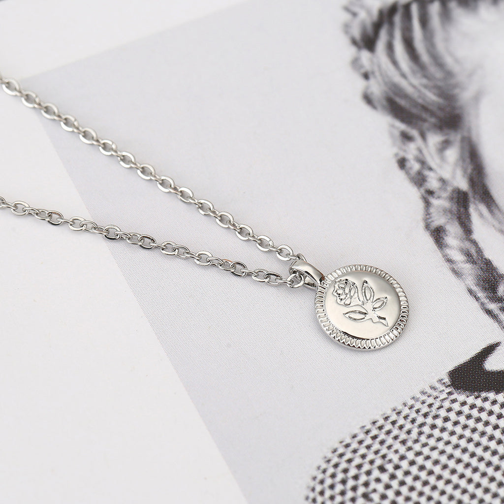 Fleur S925 sterling silver 14k gold-plated necklace