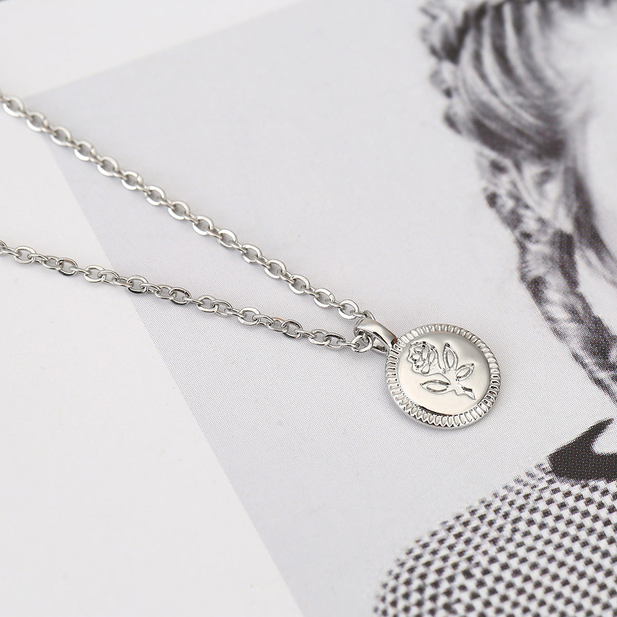 Fleur S925 sterling silver 14k gold-plated necklace