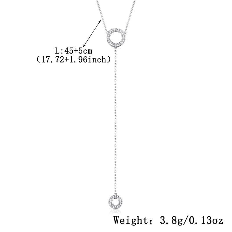 Luna 925 sterling silver 18k gold-plated Long necklace