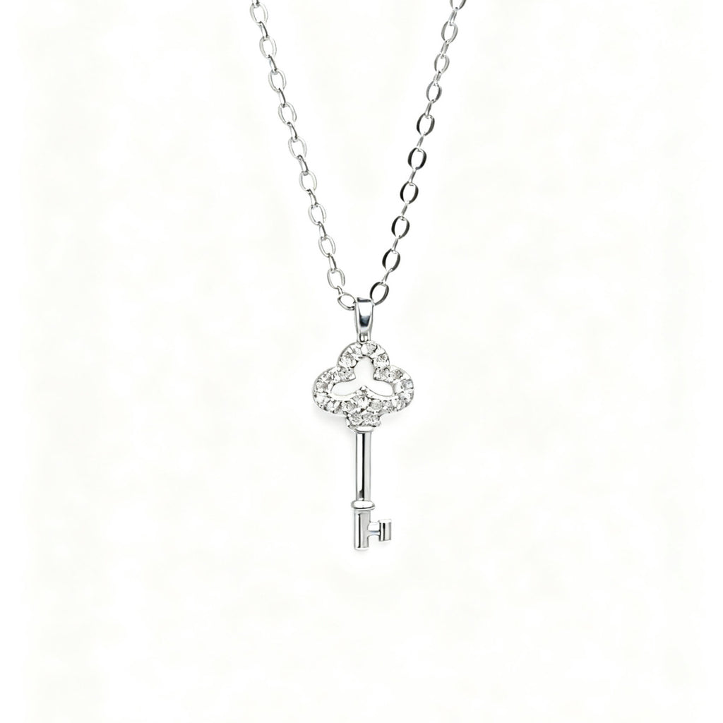 Key to Dreams S925 sterling silver 14k gold-plated necklace