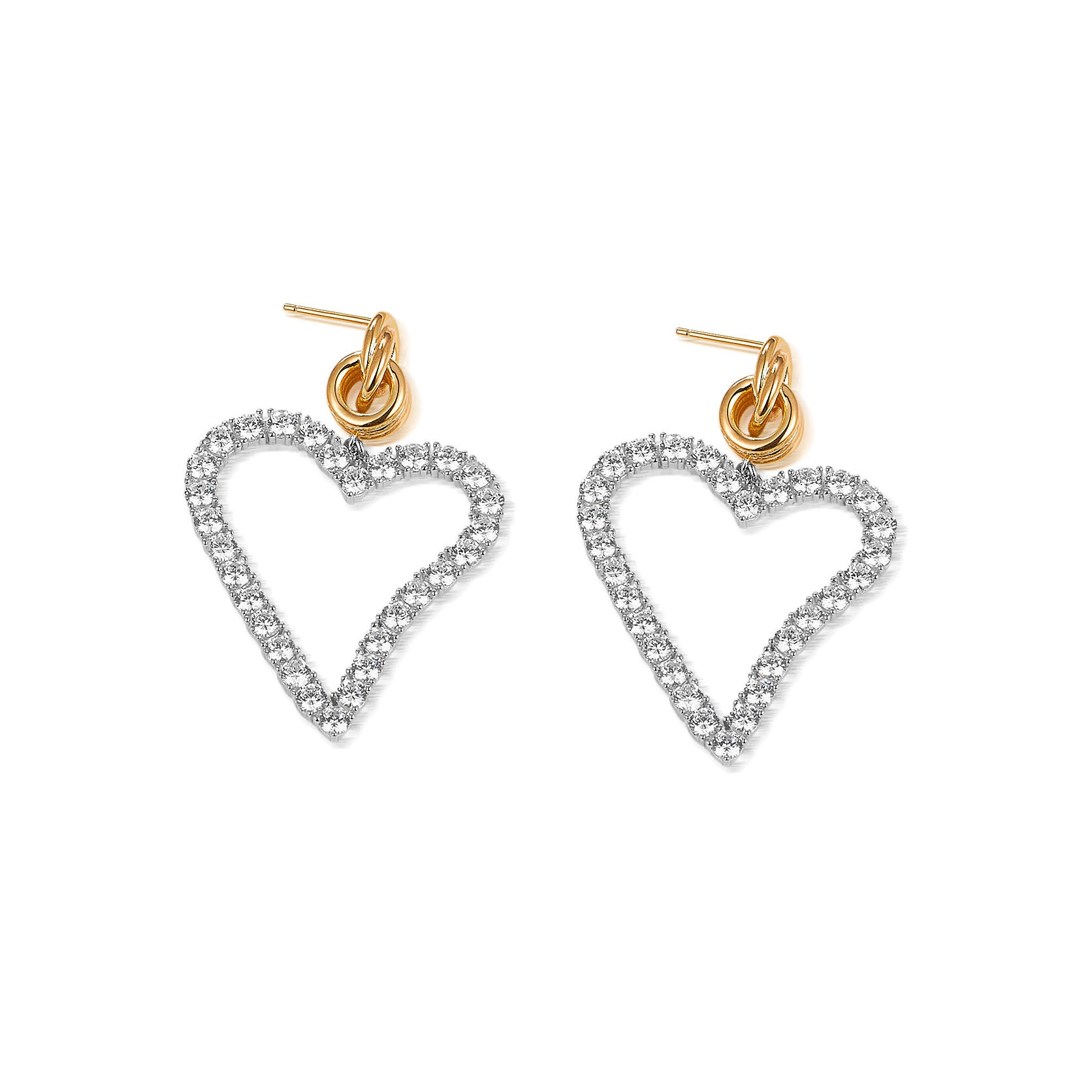 Entwine 925 sterling silver gold-plated earrings