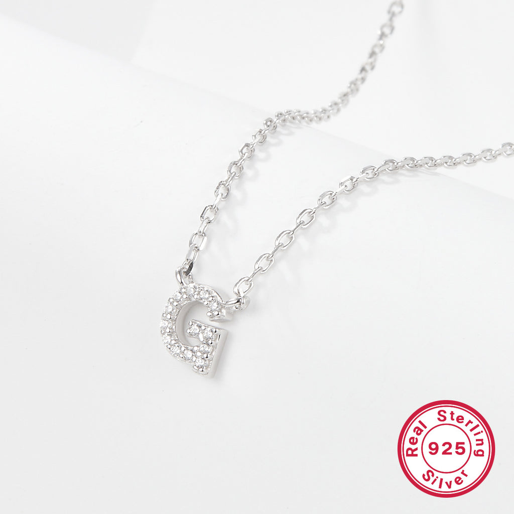 A-Z Initial 925 sterling silver necklace