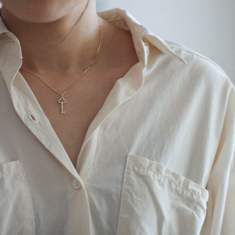 Key to Dreams S925 sterling silver 14k gold-plated necklace