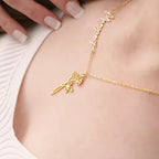Personalized Birth Flower Name Necklace, 925s Silver Gold Vermeil, Mother's Day Gifts, Handmade Gift for Her.