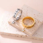 Personalized Birth Flower Ring with Birthstone – Custom Name Engraved Ring – 925 Sterling Silver & Gold Vermeil – Gift for Women, Wife, Girlfriend