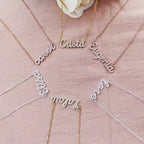 Pavé Script Name Necklace - s925 silver Gold Vermeil personalized zircon Custom Diamond Name Necklace - Personalized Cursive Name Necklace