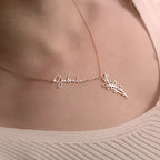 Personalized Birth Flower Name Necklace, 925s Silver Gold Vermeil, Mother's Day Gifts, Handmade Gift for Her.