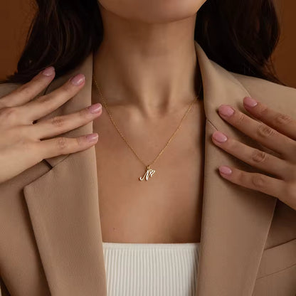 Initial Heart Necklace • Custom Letter Necklace 925s Silver Gold Vermeil • Tiny Initial Heart Charm • Personalized Gifts for Her