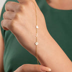 Personalized Initial Letter Bracelet – 925 Sterling Silver or Gold Vermeil – Custom Couple Bracelet, Minimalist Jewelry, Mother’s Day or Christmas Gift