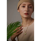 Birth Flower Necklace, 925s Silver Gold Vermeil, Personalized Rectangle Pendant Necklace, Best Mom Necklace, Gift for her, birthday gift