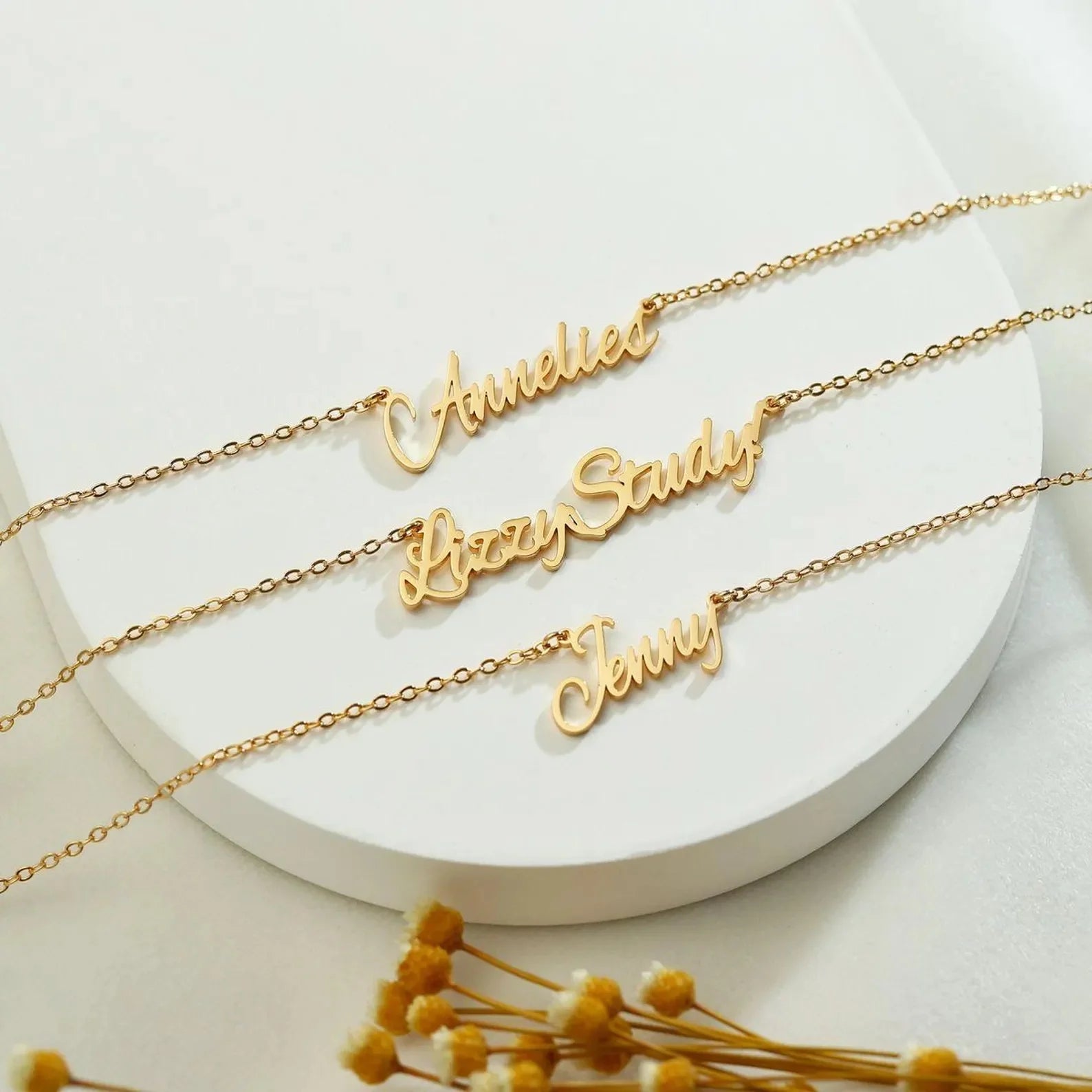 Custom Name Necklace, 925 Sterling Silver Gold Vermeil , Birthday Gift for Her, Mother's Day Gift